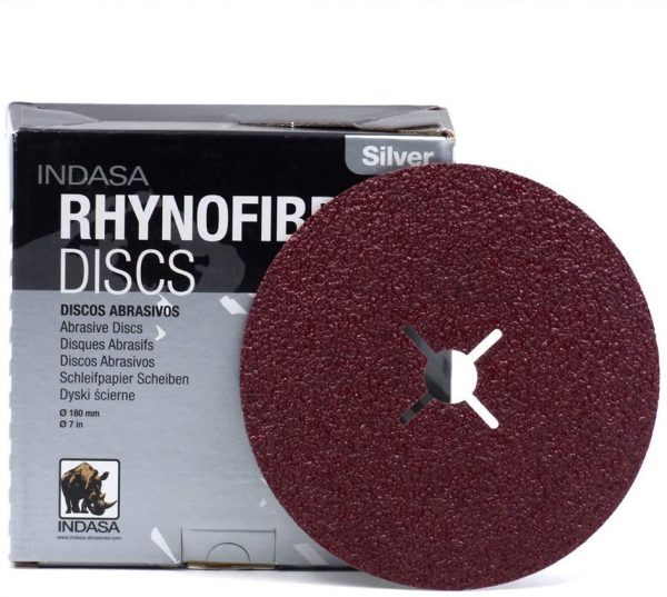 Indasa fibre Grinding Discs - 115mm x 22mm Hole 36Grit Box 25