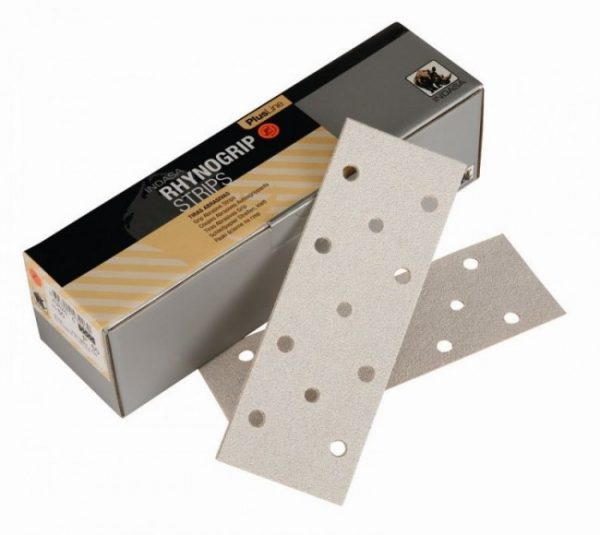 Indasa Plusline Rhynogrip Velcro Abrasive Strips 11 Holes P40