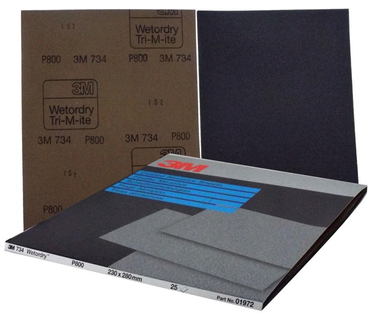 3M 800Grit Wet or dry Sand Paper 230x280mm - Pack of 25