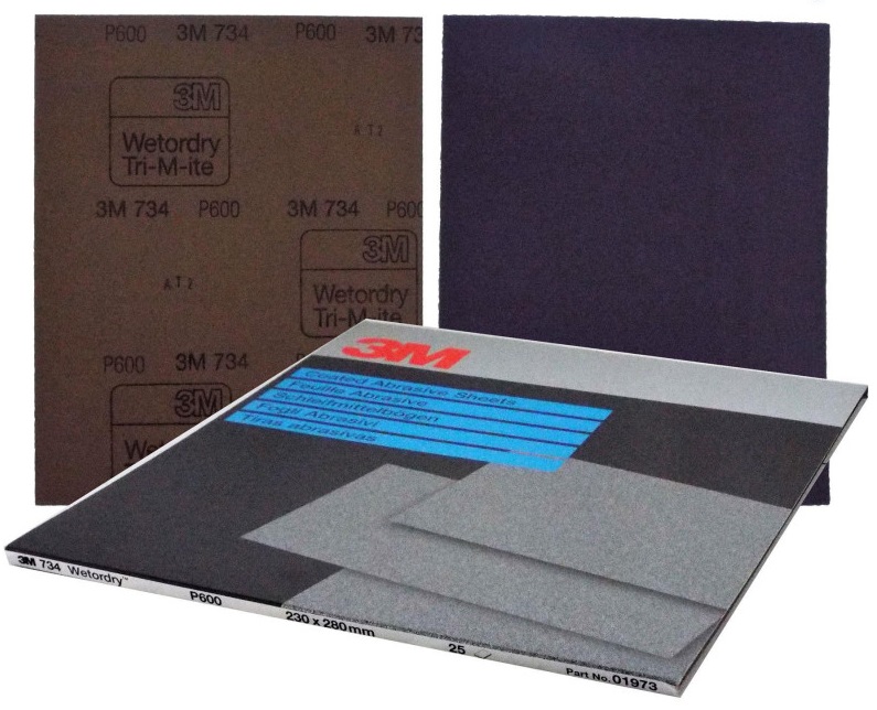 3M 600Grit Wet or dry Sand Paper 230x280mm - Pack of 25