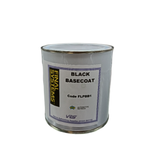 tin of black basecoat
