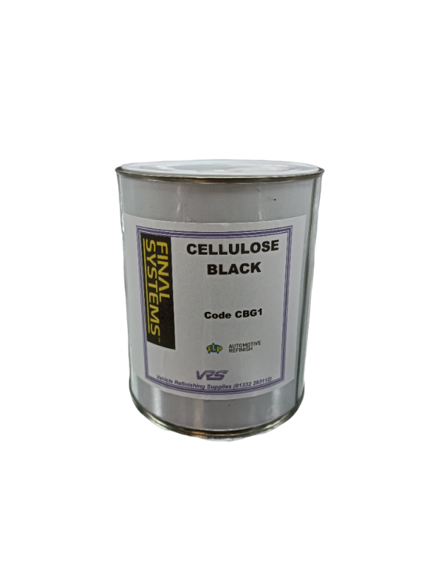 tin of black cellulose