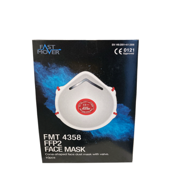 Fast Mover FFP2V Dust Mask with Valve Box of 10 - Image 2