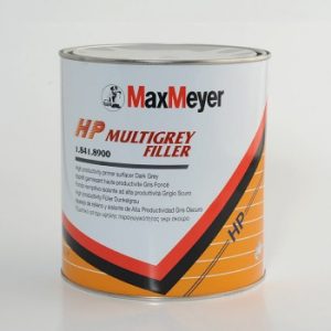 tin of dark grey filler 3 litre