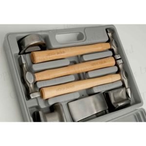 Fast Mover Hammer & Dolly Panel Beating 7pc Kit Hickory Handles