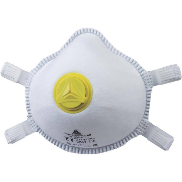 Deltaplus M1200VB FFP2 disposable respirator masks, with valve for optimised breathing  Box of 10 - Image 3